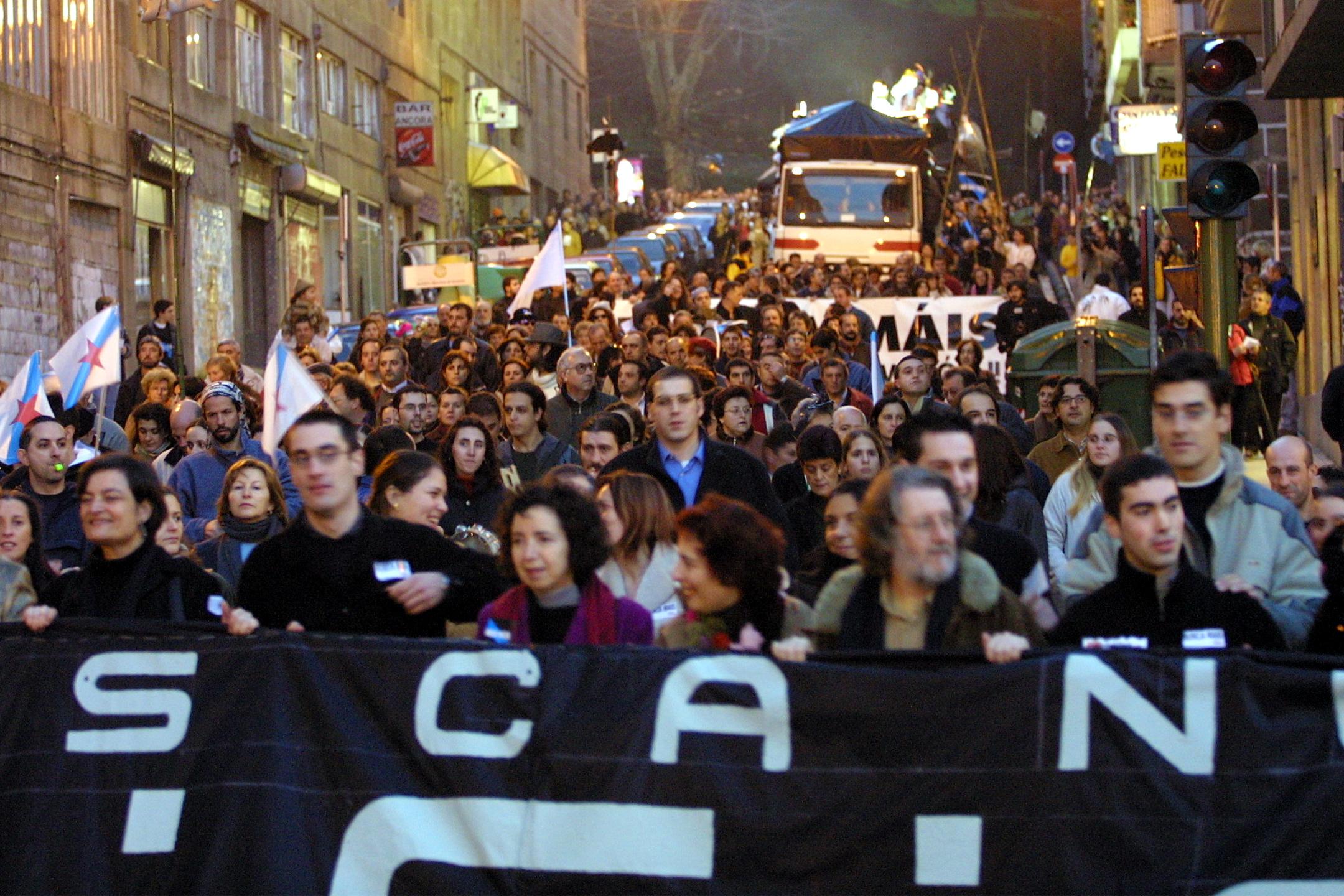 Burla Negra organiza un acto de protesta por las calles de Vigo <br>Capotillo